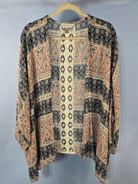 Christopher & Banks Kimono Style Cardigan 3/4 Sleeve Fit All (QQ-6)